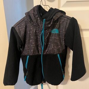 The North Face hooded hybrid jacket